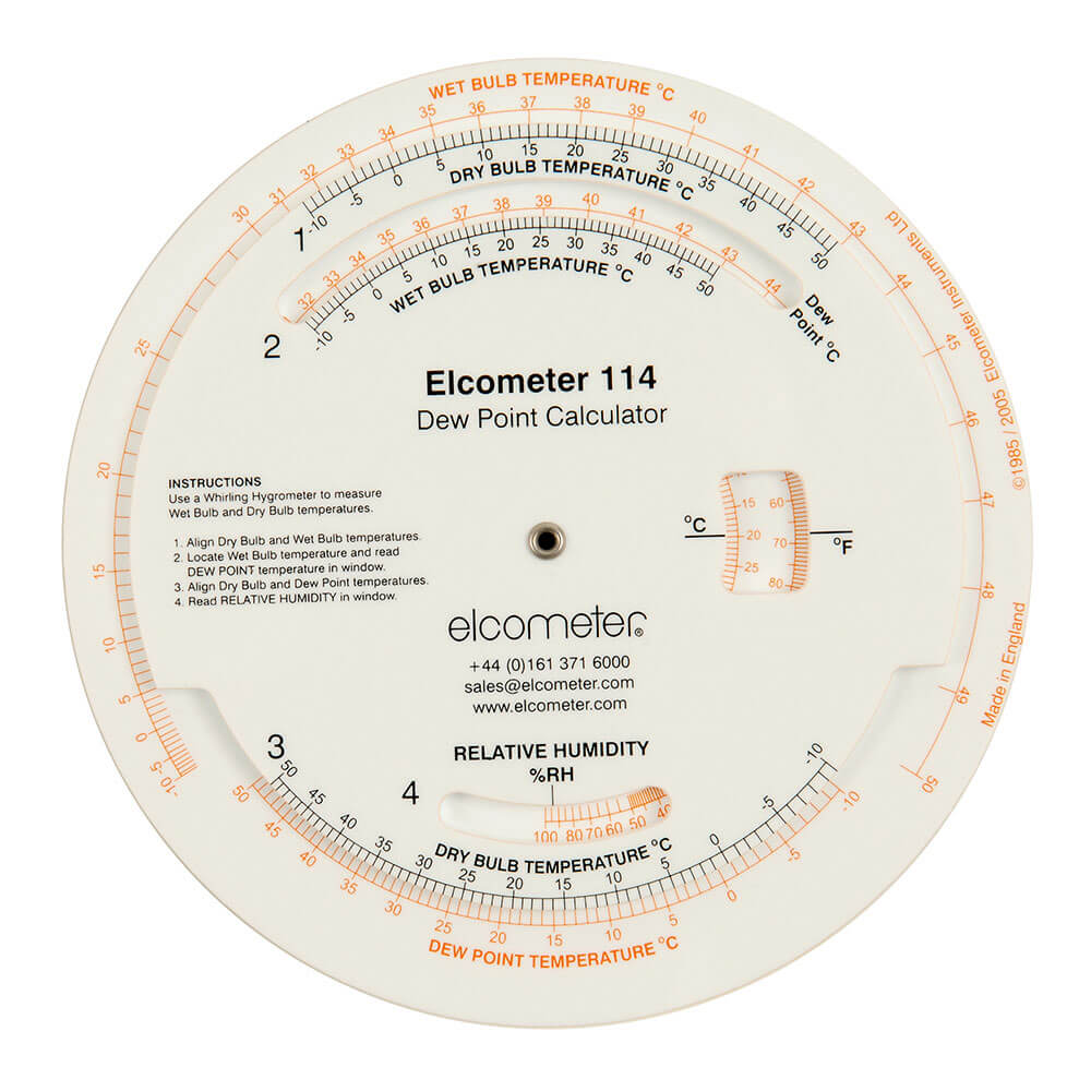 Elcometer114露點(diǎn)計(jì)算盤(pán)